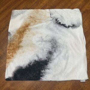 Emvency Pillow Cover Size 18x18 Velvet Black Brown White Tie Dye Abstract Boho